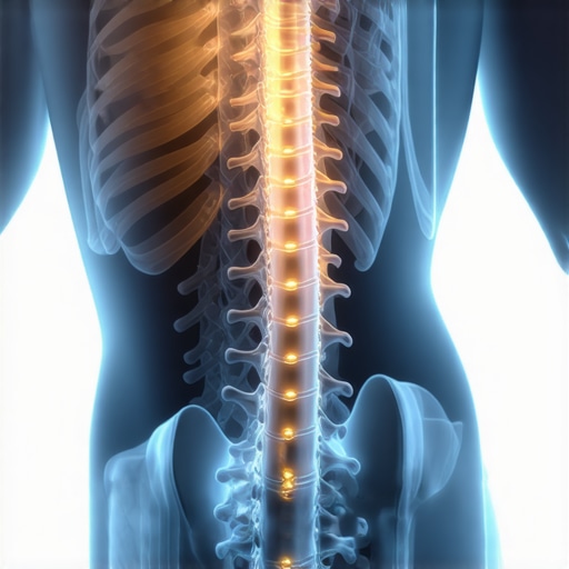 Anatomical diagram of the lumbar spine highlighting neural tension and disc compression.