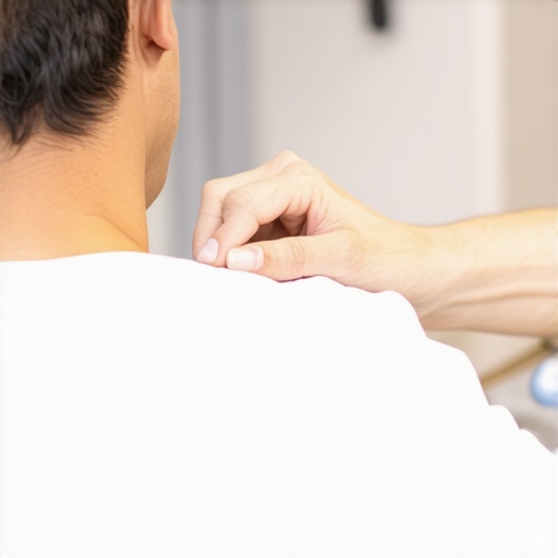 A professional chiropractor performing a targeted spinal adjustment on a patient to restore neck mobility and stop joint clicking.