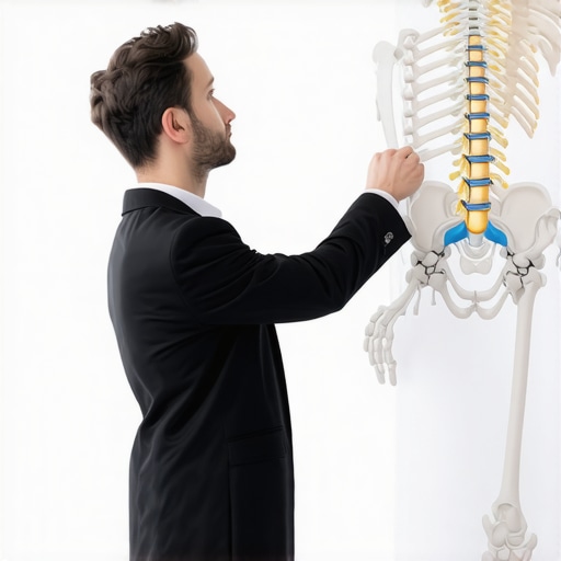 Diagram showing nerves from the spine connecting to the shins and feet.