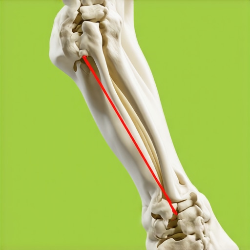 Anatomical kinetic chain diagram between ankle and lower back