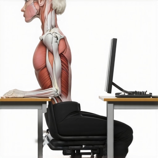 The Muscular Imbalance of Forward Posture Diagram showing overstretched upper back muscles versus tight chest muscles