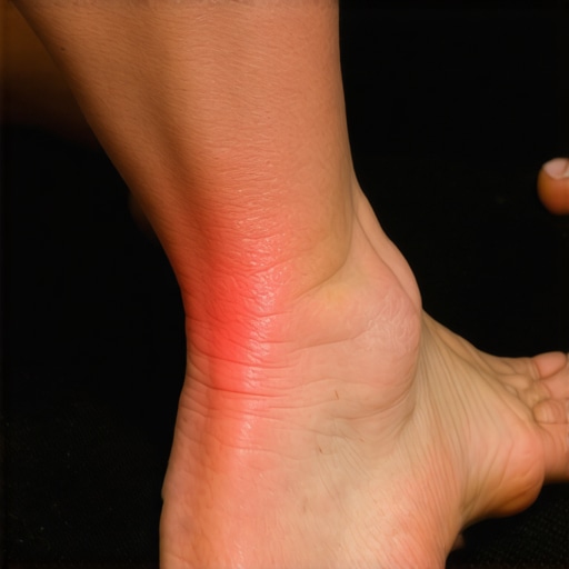 The Tripod Foot Technique for Squat Stability Close-up of a foot demonstrating the tripod grip with pressure on the heel, big toe, and pinky toe to stabilize the knee.