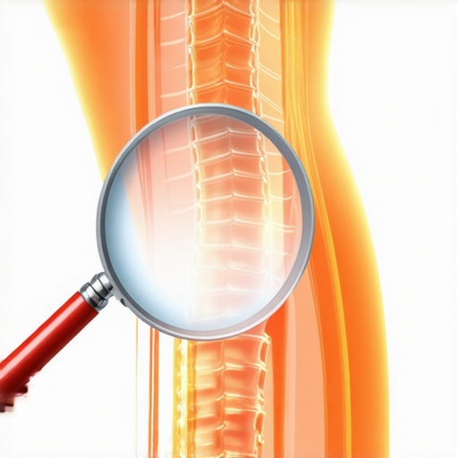 The disconnect between MRI findings and real-world back pain An illustration showing a spine and a magnifying glass to represent why MRI reports don't always explain pain.