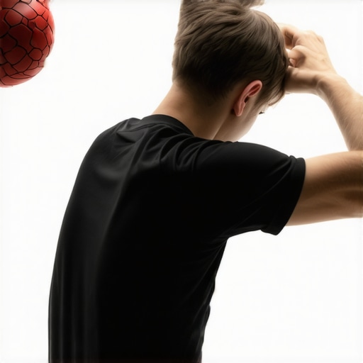 Person using a lacrosse ball for thoracic mobility and back pain relief.