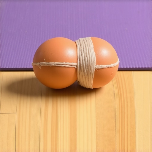 Thoracic Mobility Peanut Tool A peanut-shaped mobility tool made of two lacrosse balls for mid-back relief.