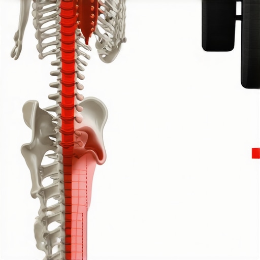 Thoracic vs Lumbar Spine Structure Diagram illustrating the vulnerability of the lumbar spine to foam rolling compared to the supported thoracic spine.