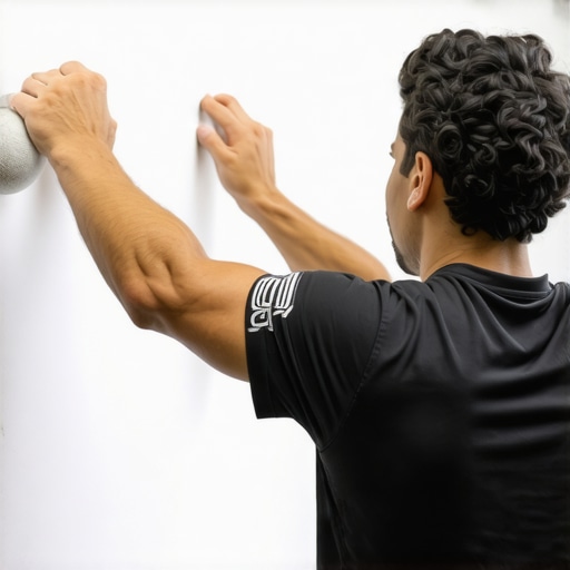 Using a Lacrosse Ball for Spinal Maintenance A person demonstrating the use of a lacrosse ball for thoracic spine mobility to reduce nerve tension.