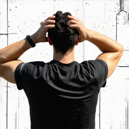 Person using a lacrosse ball against a wall to relieve mid-back muscle knots